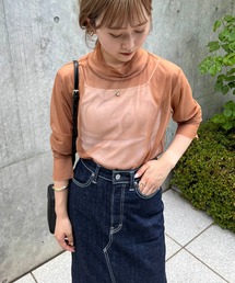 CAPRICIEUX LE'MAGE | シアーハイネックプルオーバー(Tシャツ/カットソー)