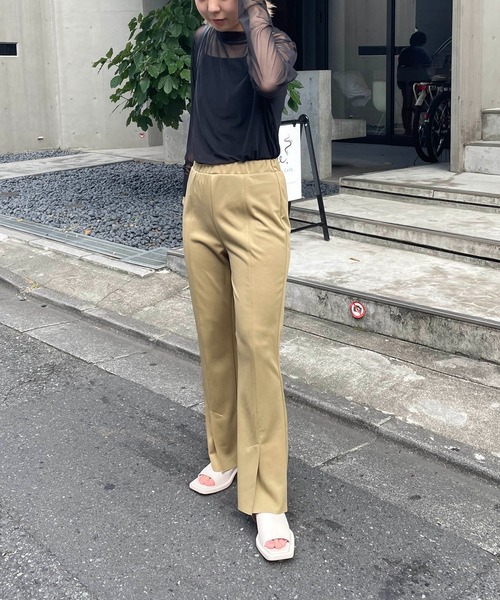 CAPRICIEUX LE'MAGE（カプリシューレマージュ）の「シアーハイネックプルオーバー（Tシャツ/カットソー・レディース・ブラック/アイボリー/キャメル・FREE）」の20枚目の写真