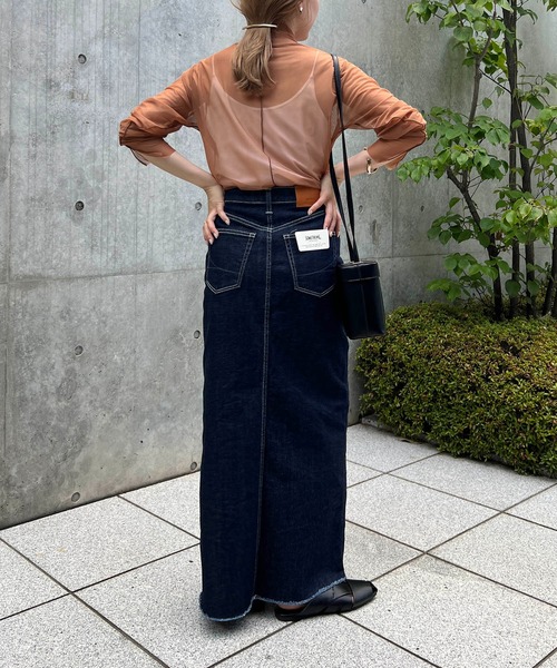 CAPRICIEUX LE'MAGE（カプリシューレマージュ）の「シアーハイネックプルオーバー（Tシャツ/カットソー・レディース・ブラック/アイボリー/キャメル・FREE）」の11枚目の写真