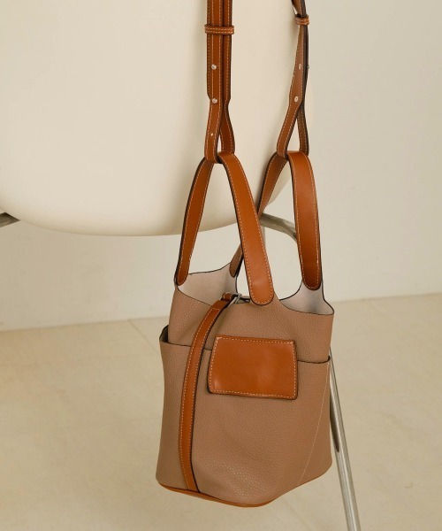 Bab（バブ）の「配色ステッチハンドバッグ（ハンドバッグ・レディース・ライトグリーン/モカ/ブラック系その他/アイボリー/ブラック・ONESIZE）」の13枚目の写真