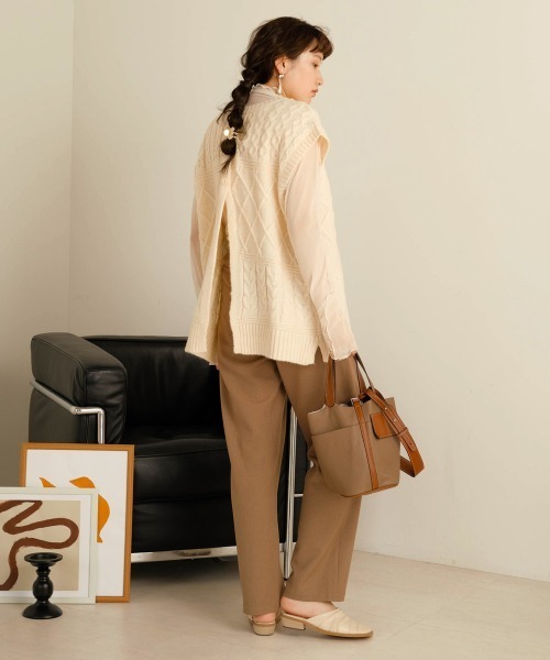 Bab（バブ）の「配色ステッチハンドバッグ（ハンドバッグ・レディース・ライトグリーン/モカ/ブラック系その他/アイボリー/ブラック・ONESIZE）」の21枚目の写真