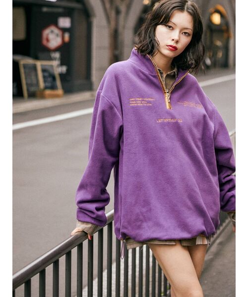 jouetie（ジュエティ）の「ハーフZIPロゴフリーストップス（その他