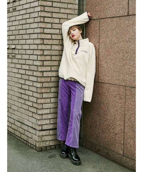 jouetie（ジュエティ）の「ハーフZIPロゴフリーストップス（その他トップス・レディース・パープル/ブルー/ブラック/アイボリー・MEDIUM）」の17枚目の写真