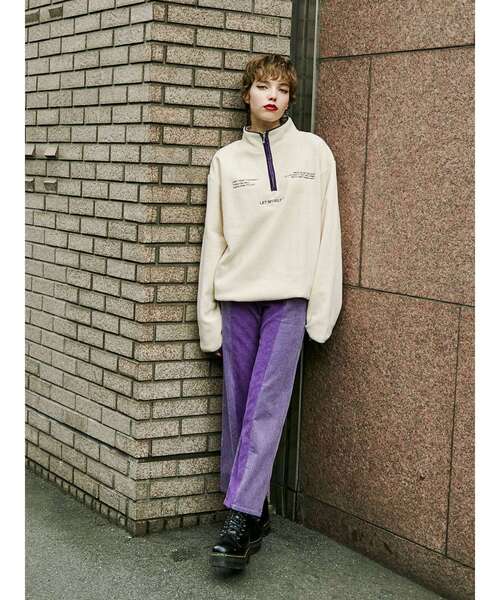 jouetie（ジュエティ）の「ハーフZIPロゴフリーストップス（その他トップス・レディース・パープル/ブルー/ブラック/アイボリー・MEDIUM）」の18枚目の写真
