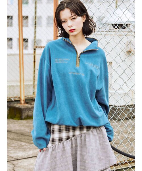 jouetie（ジュエティ）の「ハーフZIPロゴフリーストップス（その他トップス・レディース・パープル/ブルー/ブラック/アイボリー・MEDIUM）」の19枚目の写真