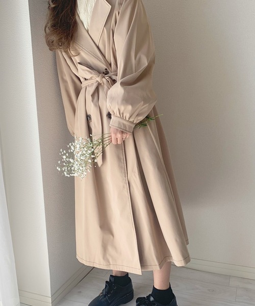 chocomee（チョコミー）の「chocomeeトレンチ【ベージュ】（トレンチコート・レディース・ベージュ・ONESIZE）」の2枚目の写真