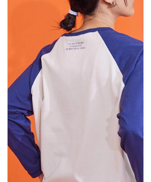 AMERICAN HOLIC（アメリカンホリック）の「ナンバーロゴラグランカットチュニック（Tシャツ/カットソー・レディース・チャコールグレー/ブルー/グリーン・M/L）」の10枚目の写真