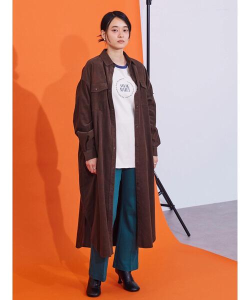 AMERICAN HOLIC（アメリカンホリック）の「ナンバーロゴラグランカットチュニック（Tシャツ/カットソー・レディース・チャコールグレー/ブルー/グリーン・M/L）」の11枚目の写真