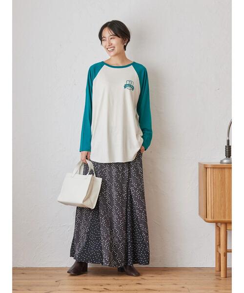 AMERICAN HOLIC（アメリカンホリック）の「ナンバーロゴラグランカットチュニック（Tシャツ/カットソー・レディース・チャコールグレー/ブルー/グリーン・M/L）」の21枚目の写真