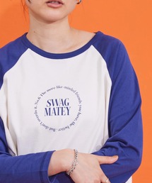 AMERICAN HOLIC | ナンバーロゴラグランカットチュニック(Tシャツ/カットソー)