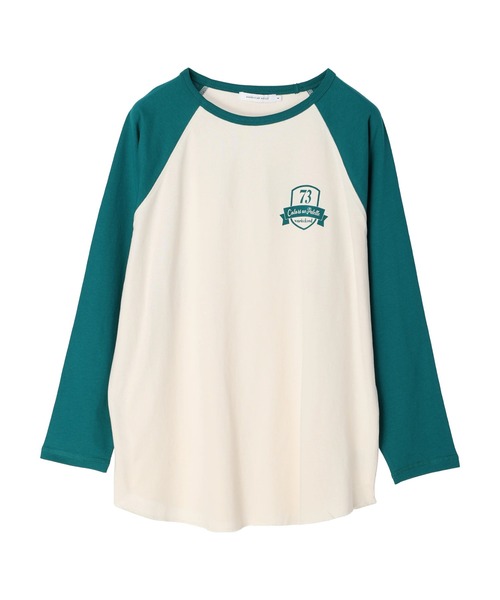 AMERICAN HOLIC（アメリカンホリック）の「ナンバーロゴラグランカットチュニック（Tシャツ/カットソー・レディース・チャコールグレー/ブルー/グリーン・M/L）」の6枚目の写真