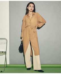 ウエストリボンロングシャツ