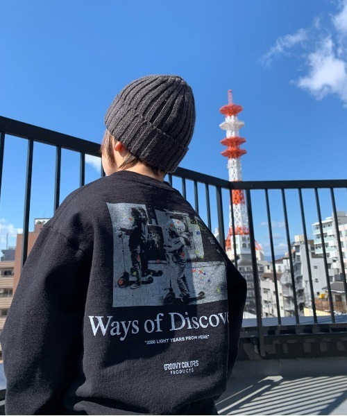 GROOVY COLORS(グルービーカラーズ)の「裏毛 PAINT PHOTO スウェット(スウェット・キッズ・ブラック/グレー/アイボリー・140/130)」の16枚目の写真