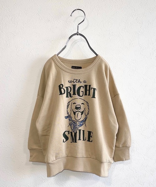 Life Support Products（ライフサポートプロダクツ）の「ウラケプリントトレーナー（80～150cm）（スウェット・キッズ・ホワイト/ブラック/ベージュ/オフホワイト/マスタード/カーキ/パープル/レッド/杢グレー/チャコール・90/100/110/120/80/130/95/140/150）」の6枚目の写真