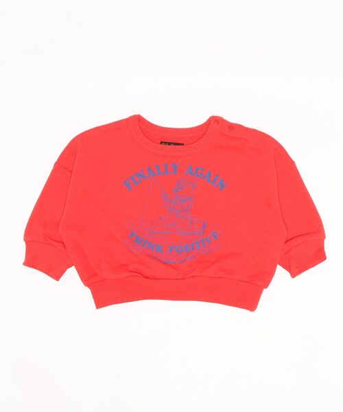 Life Support Products（ライフサポートプロダクツ）の「ウラケプリントトレーナー（80～150cm）（スウェット・キッズ・ホワイト/ブラック/ベージュ/オフホワイト/マスタード/カーキ/パープル/レッド/杢グレー/チャコール・90/100/110/120/80/130/95/140/150）」の14枚目の写真