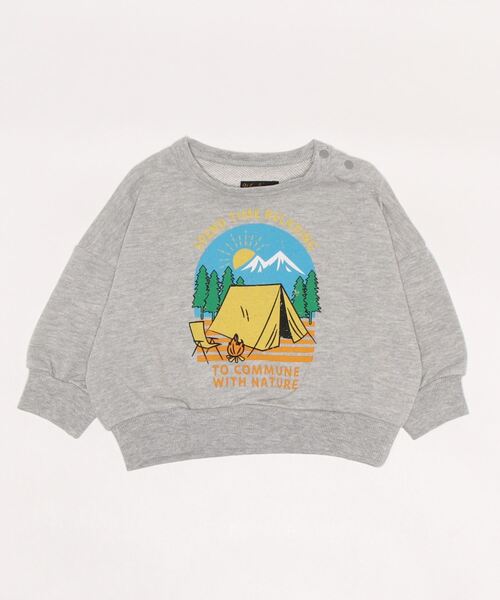 Life Support Products（ライフサポートプロダクツ）の「ウラケプリントトレーナー（80～150cm）（スウェット・キッズ・ホワイト/ブラック/ベージュ/オフホワイト/マスタード/カーキ/パープル/レッド/杢グレー/チャコール・90/100/110/120/80/130/95/140/150）」の19枚目の写真