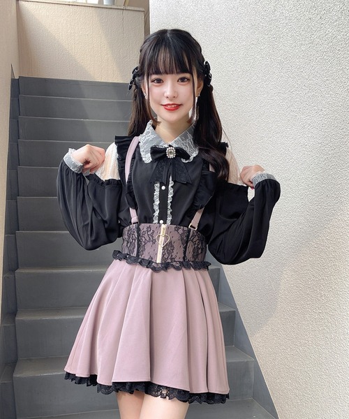 ROJITA(ロジータ)の「肩開きラッフルフリルブラウス(シャツ/ブラウス・レディース・ホワイト/ブラック/ピンク・FREE)」の10枚目の写真
