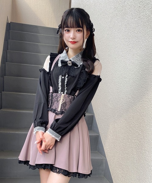 ROJITA(ロジータ)の「肩開きラッフルフリルブラウス(シャツ/ブラウス・レディース・ホワイト/ブラック/ピンク・FREE)」の11枚目の写真