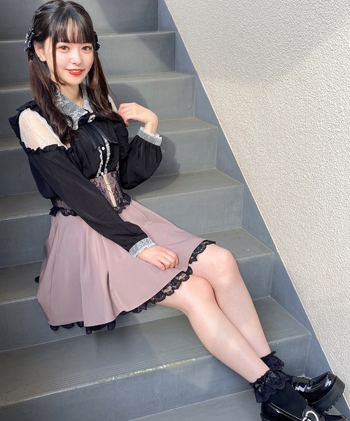 ROJITA(ロジータ)の「肩開きラッフルフリルブラウス(シャツ/ブラウス・レディース・ホワイト/ブラック/ピンク・FREE)」の13枚目の写真
