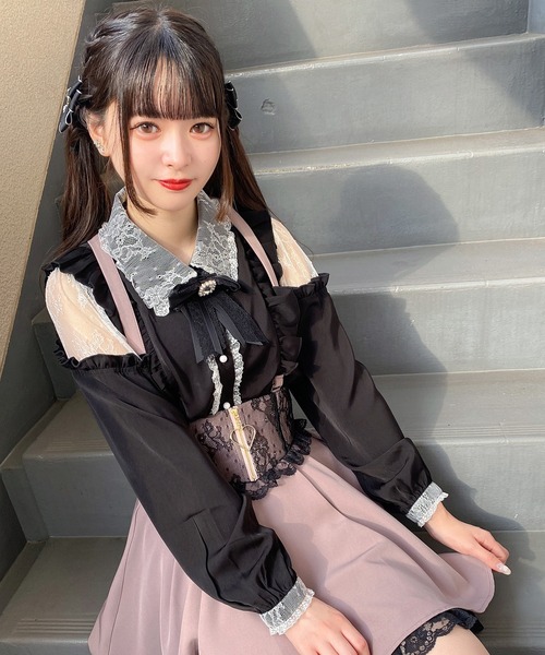 ROJITA(ロジータ)の「肩開きラッフルフリルブラウス(シャツ/ブラウス・レディース・ホワイト/ブラック/ピンク・FREE)」の15枚目の写真