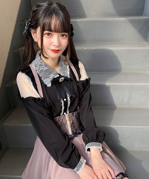 ROJITA(ロジータ)の「肩開きラッフルフリルブラウス(シャツ/ブラウス・レディース・ホワイト/ブラック/ピンク・FREE)」の18枚目の写真
