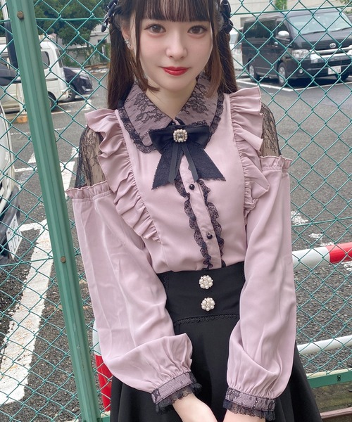 ROJITA(ロジータ)の「肩開きラッフルフリルブラウス(シャツ/ブラウス・レディース・ホワイト/ブラック/ピンク・FREE)」の20枚目の写真