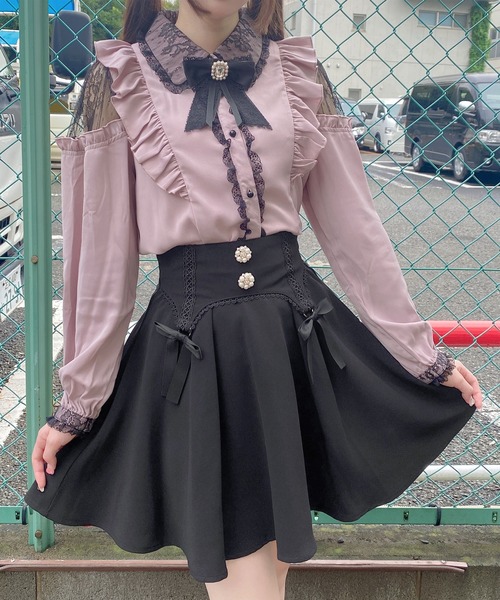 ROJITA(ロジータ)の「肩開きラッフルフリルブラウス(シャツ/ブラウス・レディース・ホワイト/ブラック/ピンク・FREE)」の22枚目の写真