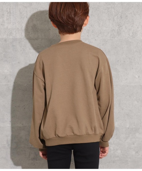 ANAP kids（アナップキッズ）の「かすれプリントミニ裏毛トレーナー（スウェット・キッズ・ライトグレー/スミクロ/ブラウン・130cm/110cm/120cm/100cm）」の7枚目の写真