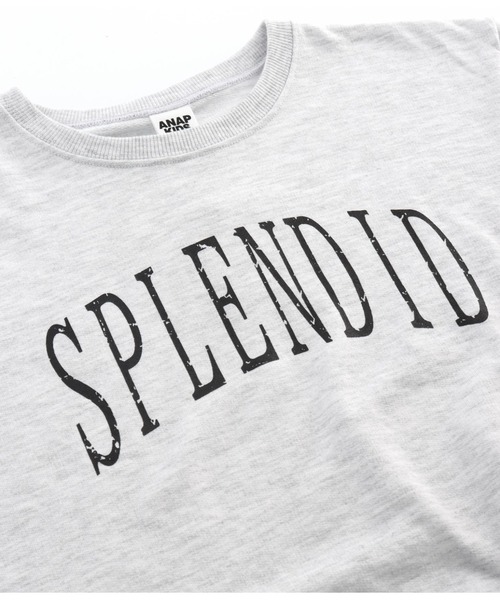 ANAP kids（アナップキッズ）の「かすれプリントミニ裏毛トレーナー（スウェット・キッズ・ライトグレー/スミクロ/ブラウン・130cm/110cm/120cm/100cm）」の13枚目の写真