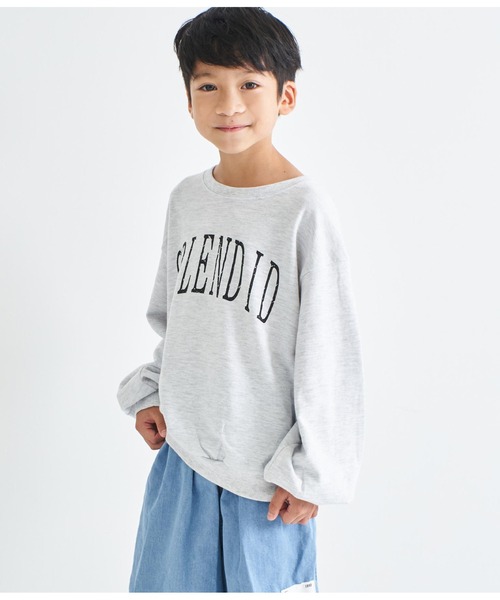 ANAP kids（アナップキッズ）の「かすれプリントミニ裏毛トレーナー（スウェット・キッズ・ライトグレー/スミクロ/ブラウン・130cm/110cm/120cm/100cm）」の20枚目の写真