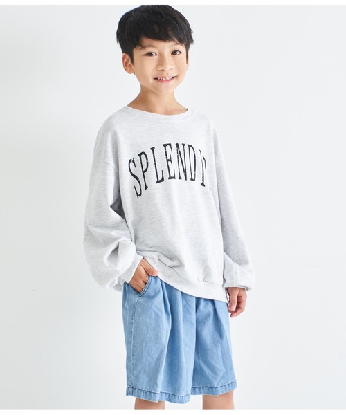 ANAP kids（アナップキッズ）の「かすれプリントミニ裏毛トレーナー（スウェット・キッズ・ライトグレー/スミクロ/ブラウン・130cm/110cm/120cm/100cm）」の21枚目の写真