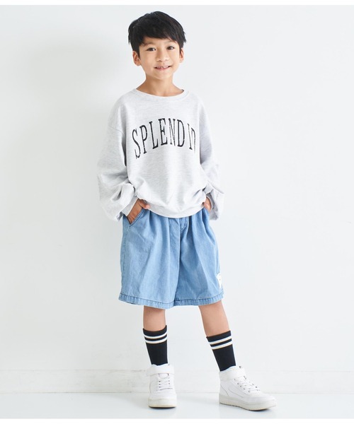 ANAP kids（アナップキッズ）の「かすれプリントミニ裏毛トレーナー（スウェット・キッズ・ライトグレー/スミクロ/ブラウン・130cm/110cm/120cm/100cm）」の22枚目の写真