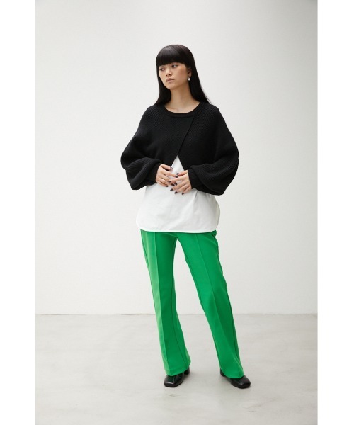 AZUL by moussy(アズールバイマウジー)の「CACHE-COEUR KNIT SET TOPS/カシュクールニットセットトップス(ニット/セーター・レディース・ブラック/オレンジ/ブルー/グリーン・SMALL/MEDIUM)」の9枚目の写真