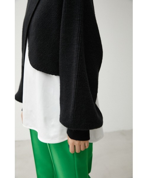 AZUL by moussy(アズールバイマウジー)の「CACHE-COEUR KNIT SET TOPS/カシュクールニットセットトップス(ニット/セーター・レディース・ブラック/オレンジ/ブルー/グリーン・SMALL/MEDIUM)」の15枚目の写真