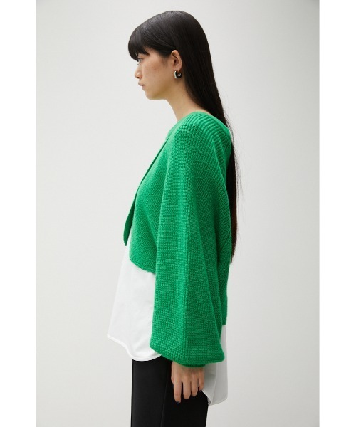 AZUL by moussy(アズールバイマウジー)の「CACHE-COEUR KNIT SET TOPS/カシュクールニットセットトップス(ニット/セーター・レディース・ブラック/オレンジ/ブルー/グリーン・SMALL/MEDIUM)」の21枚目の写真