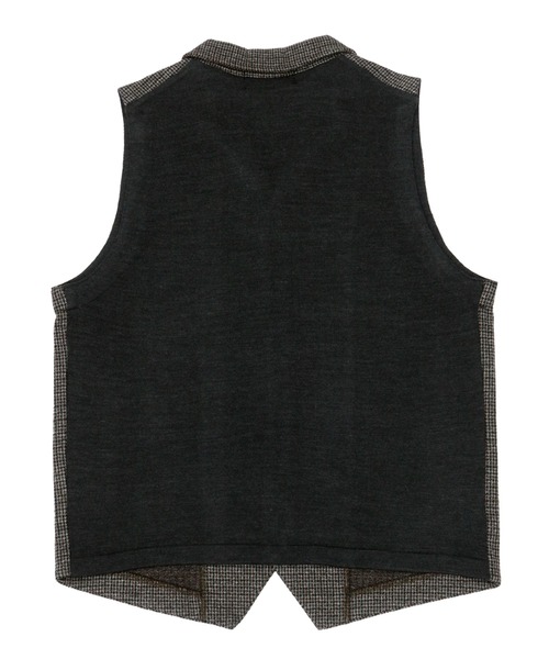 TOKYO SHIRTS(トウキョウシャツ)の「前身カットラペル ニットジレ(ベスト・メンズ・グレー・M/L/LL/XL)」の2枚目の写真