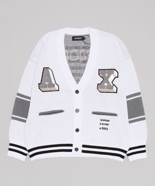 AVIREX(アヴィレックス)の「【直営店限定】AVX VARSITY CARDIGAN / AVX バーシティ カーディガン / AVIREX / アヴィレックス(カーディガン/ボレロ・メンズ・オレンジ/ブラック/ホワイト・L/M)」の16枚目の写真
