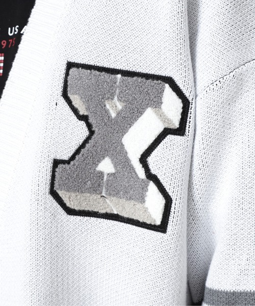 AVIREX(アヴィレックス)の「【直営店限定】AVX VARSITY CARDIGAN / AVX バーシティ カーディガン / AVIREX / アヴィレックス(カーディガン/ボレロ・メンズ・オレンジ/ブラック/ホワイト・L/M)」の12枚目の写真