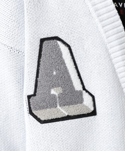 AVIREX(アヴィレックス)の「【直営店限定】AVX VARSITY CARDIGAN / AVX バーシティ カーディガン / AVIREX / アヴィレックス(カーディガン/ボレロ・メンズ・オレンジ/ブラック/ホワイト・L/M)」の13枚目の写真