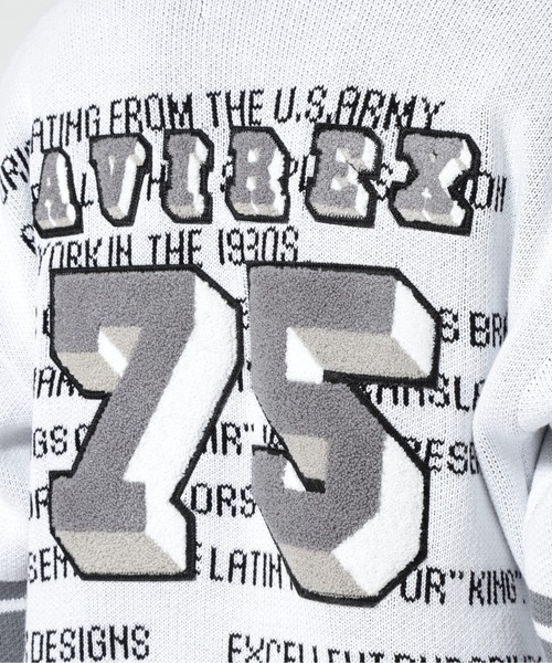 AVIREX(アヴィレックス)の「【直営店限定】AVX VARSITY CARDIGAN / AVX バーシティ カーディガン / AVIREX / アヴィレックス(カーディガン/ボレロ・メンズ・オレンジ/ブラック/ホワイト・L/M)」の15枚目の写真