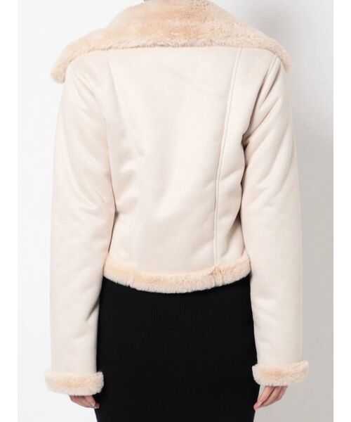 RESEXXY（リゼクシー）の「フェイクムートンブルゾン【セットアップ着用可能】（ブルゾン・レディース・ピンク/アイボリー/ブラック/ブラウン・FREE）」の21枚目の写真