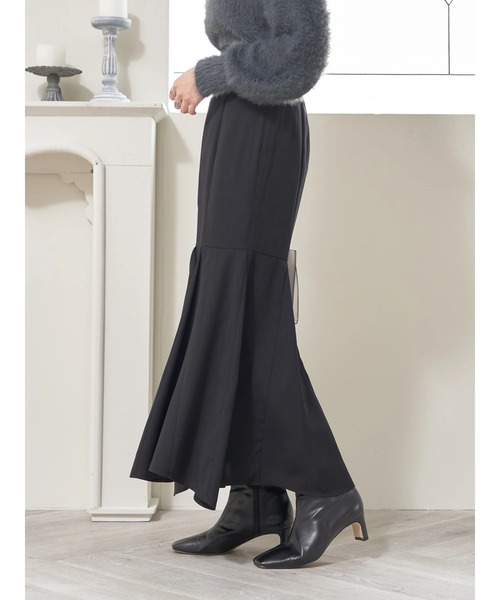 earth music&ecology（アースミュージックアンドエコロジー）の「アシンメトリーマーメードスカート（スカート・レディース・ブラック/ベージュ/サックスブルー・S/M）」の6枚目の写真