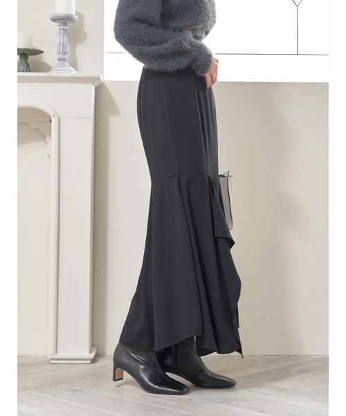 earth music&ecology（アースミュージックアンドエコロジー）の「アシンメトリーマーメードスカート（スカート・レディース・ブラック/ベージュ/サックスブルー・S/M）」の7枚目の写真