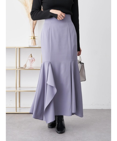 earth music&ecology（アースミュージックアンドエコロジー）の「アシンメトリーマーメードスカート（スカート・レディース・ブラック/ベージュ/サックスブルー・S/M）」の13枚目の写真