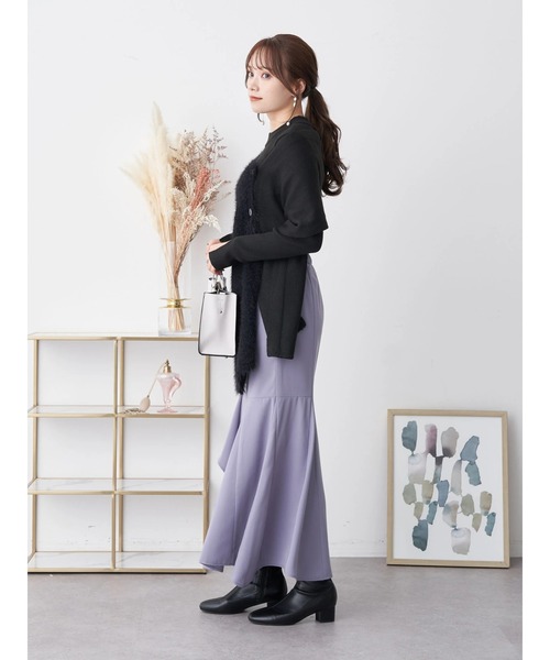 earth music&ecology（アースミュージックアンドエコロジー）の「アシンメトリーマーメードスカート（スカート・レディース・ブラック/ベージュ/サックスブルー・S/M）」の19枚目の写真