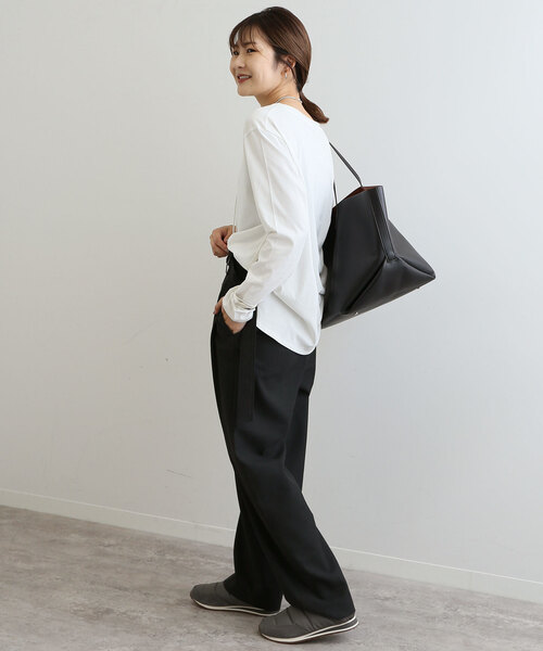 SLOBE IENA（スローブイエナ）の「オーガニックコットンラウンドテールロンTEE（Tシャツ/カットソー・レディース・ホワイト系その他/ホワイト・FREE）」の5枚目の写真