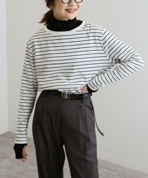 SLOBE IENA（スローブイエナ）の「オーガニックコットンラウンドテールロンTEE（Tシャツ/カットソー・レディース・ホワイト系その他/ホワイト・FREE）」の13枚目の写真