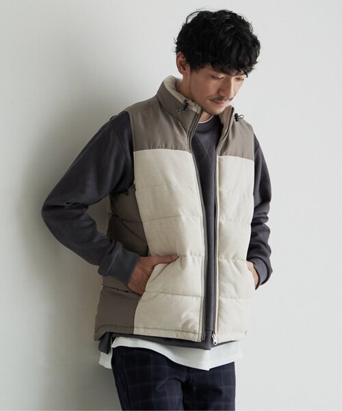 ikka(イッカ)の「sorona(R) コンビ中綿ベスト(ダウンベスト・メンズ・ブラック/ベージュ・M/L/XL/S)」の3枚目の写真