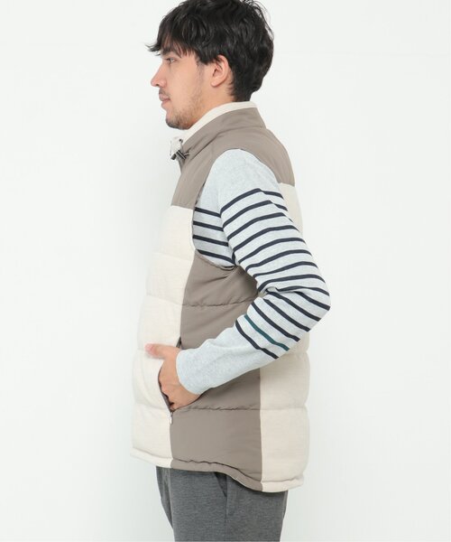 ikka(イッカ)の「sorona(R) コンビ中綿ベスト(ダウンベスト・メンズ・ブラック/ベージュ・M/L/XL/S)」の20枚目の写真