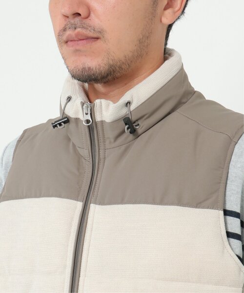 ikka(イッカ)の「sorona(R) コンビ中綿ベスト(ダウンベスト・メンズ・ブラック/ベージュ・M/L/XL/S)」の17枚目の写真